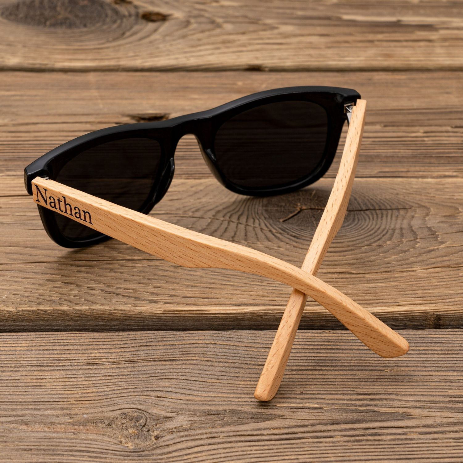 Personalized Kid Sunglasses with Wood Box | CWBeach110