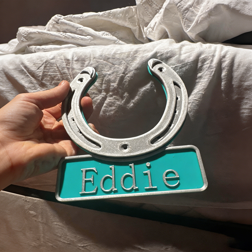 Personalized 3D Horseshoe Stable Door Name Plate | CWGift72