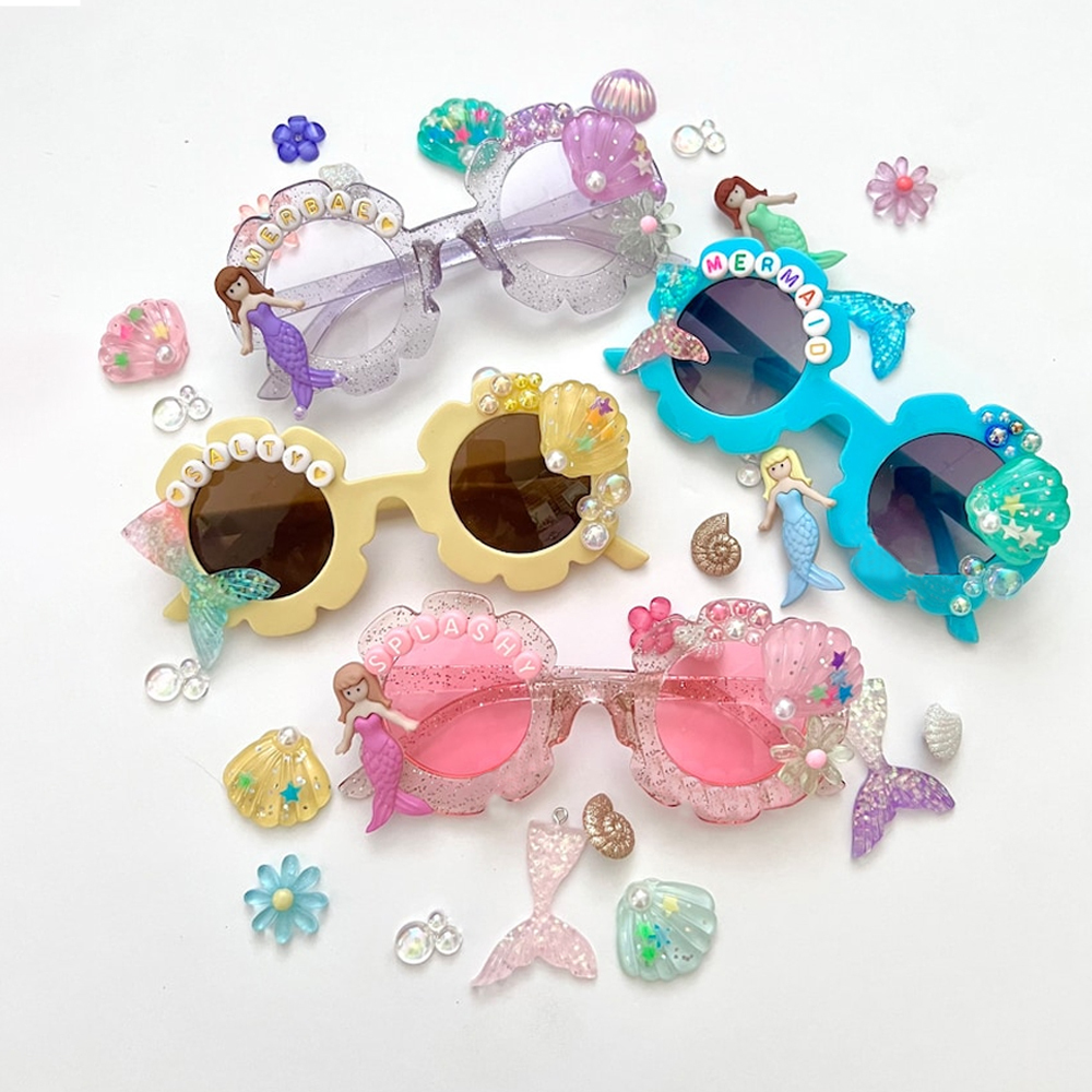Personalized Mermaid Flower Sunglasses For Kids | CWBeach124