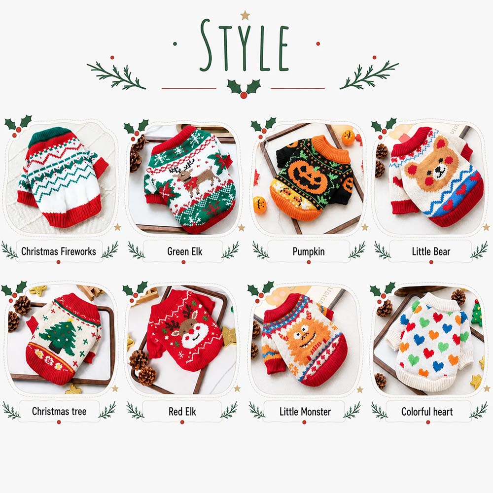 Personalized Embroidered Pets Christmas Cute Knit Sweater | MCGift427
