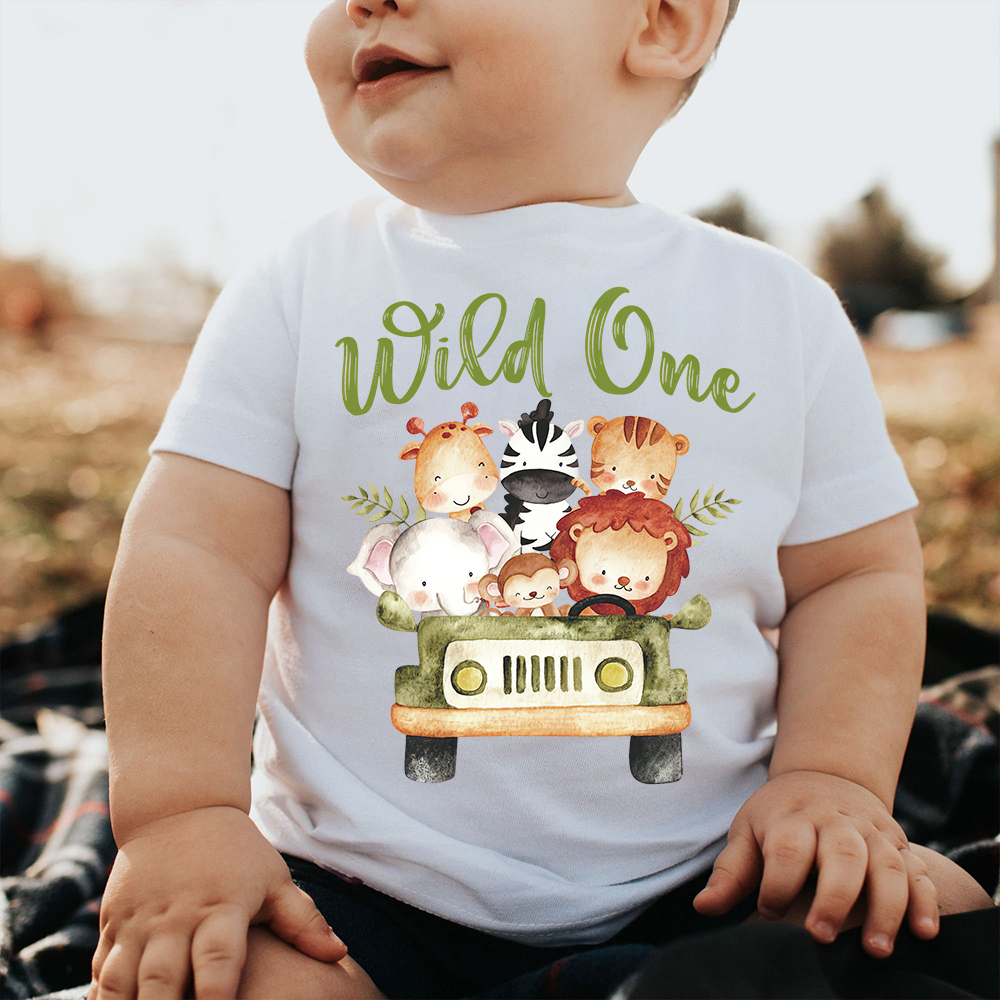 Personalized Wild One Safari Birthday T-Shirt | inBirth11