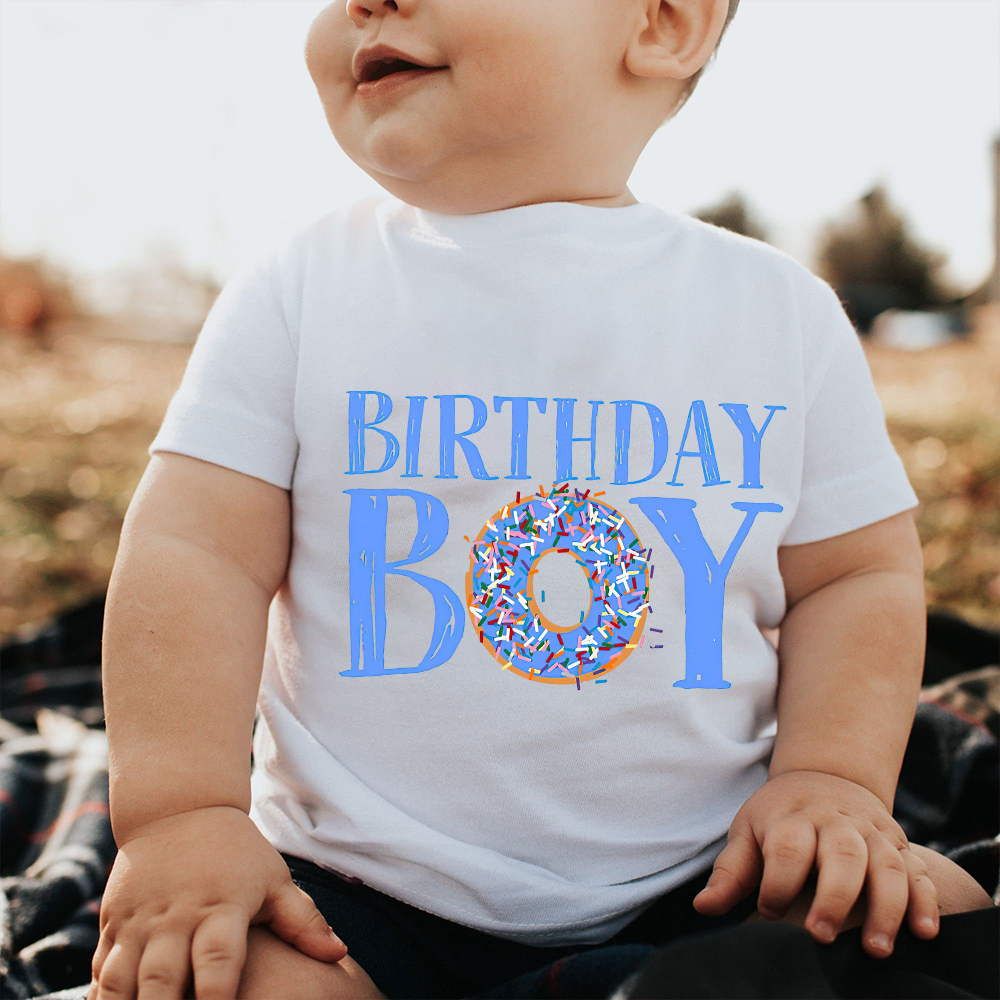 Personalized Donut Sprinkles Theme Birthday T-Shirt | inBirth29