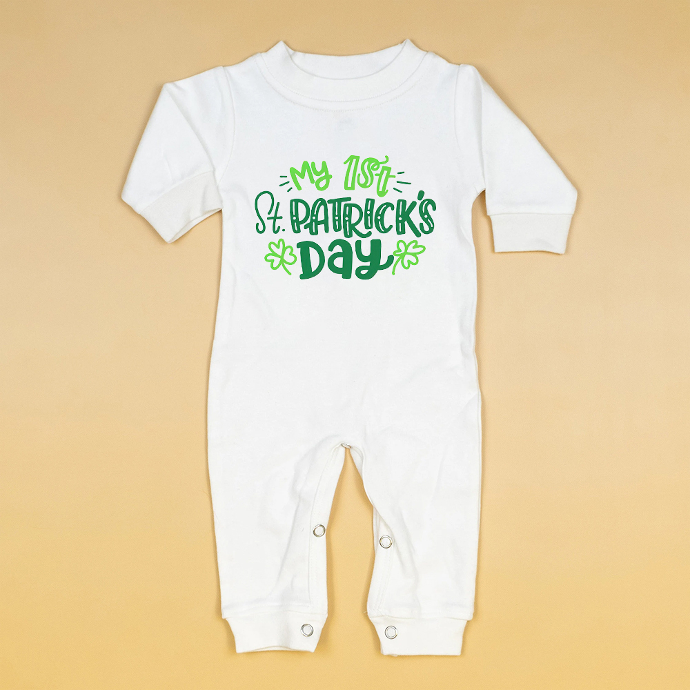 Personalized Baby First St. Patrick's Day Romper and Hat Set | CWBaby164