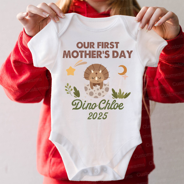 Personalized First Mother's Day Mommy and Baby Outfit | CWFamily32