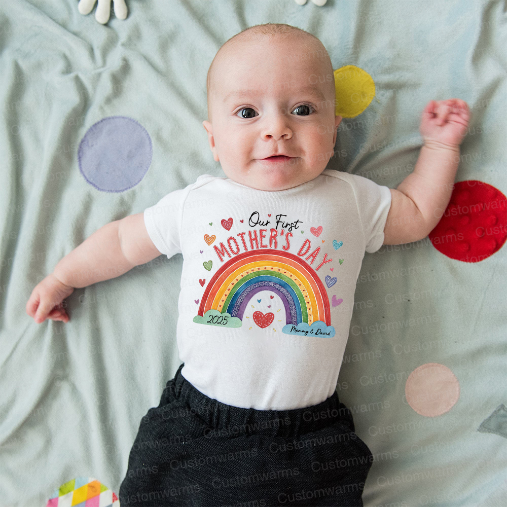 Personalized First Mother's Day Mommy and Baby Outfit | CWFamily21