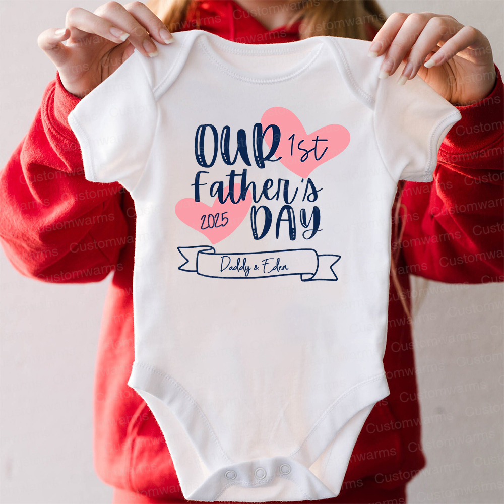 Personalized First Father's Day Daddy and Baby Outfit | CWFamily99