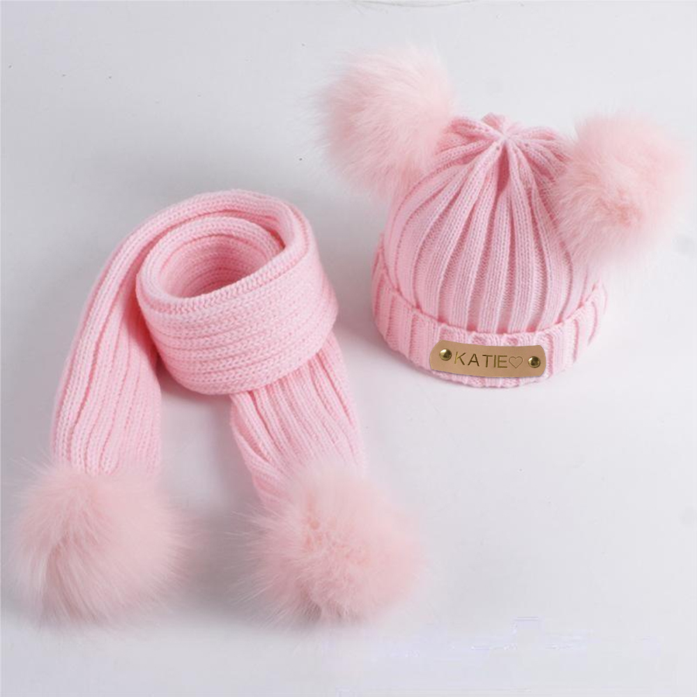 Personalized Name Kid Pom Pom Hat for Comfort & Unique | HSKid09