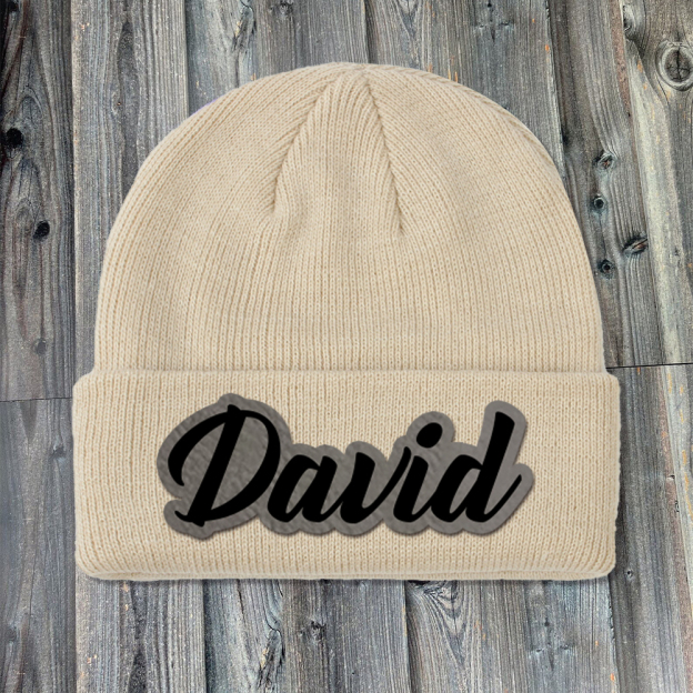 Personalized Leather Patch Beanie for Comfort & Unique | HSKid33