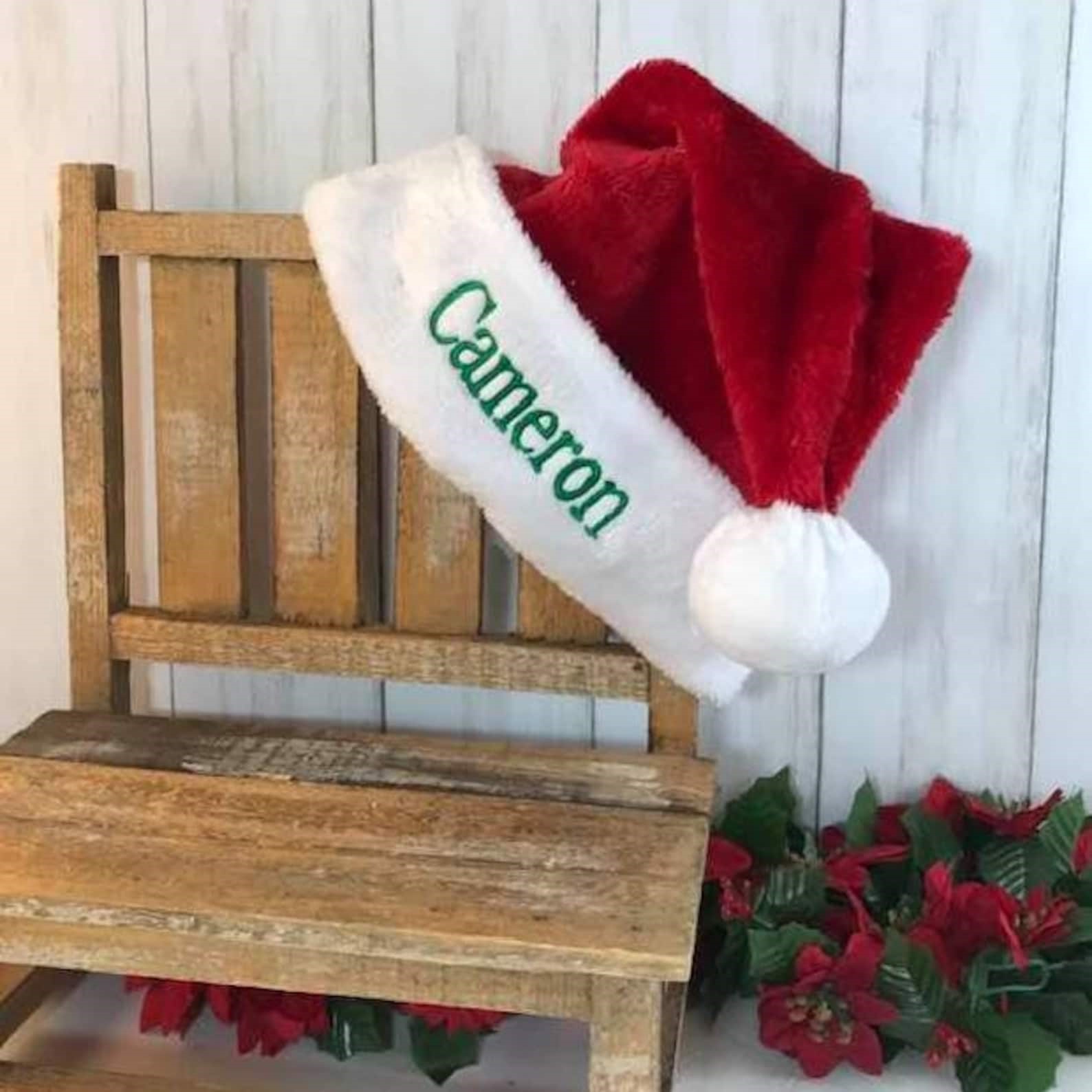 Personalized Plush Velvet Christmas Santa Hat | MCGift52