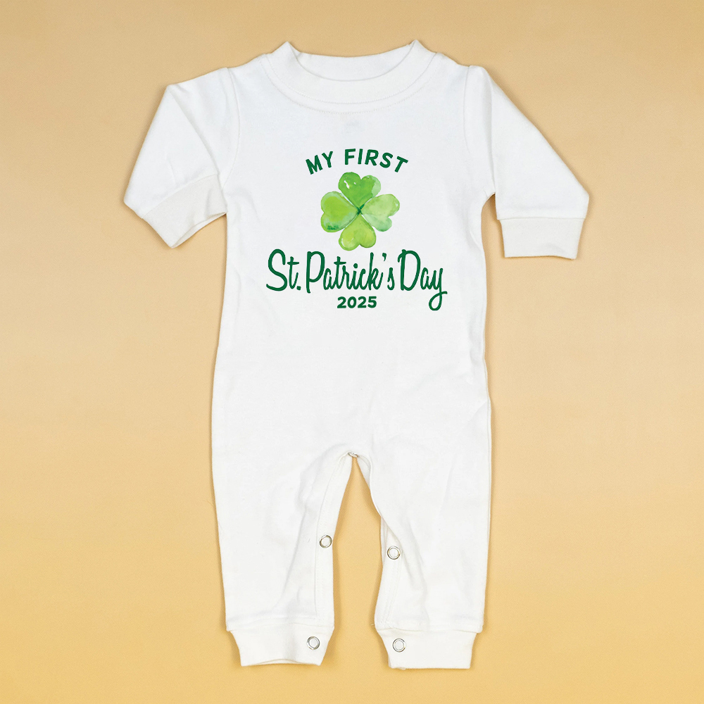 Personalized Baby First St. Patrick's Day Romper and Hat Set | CWBaby164
