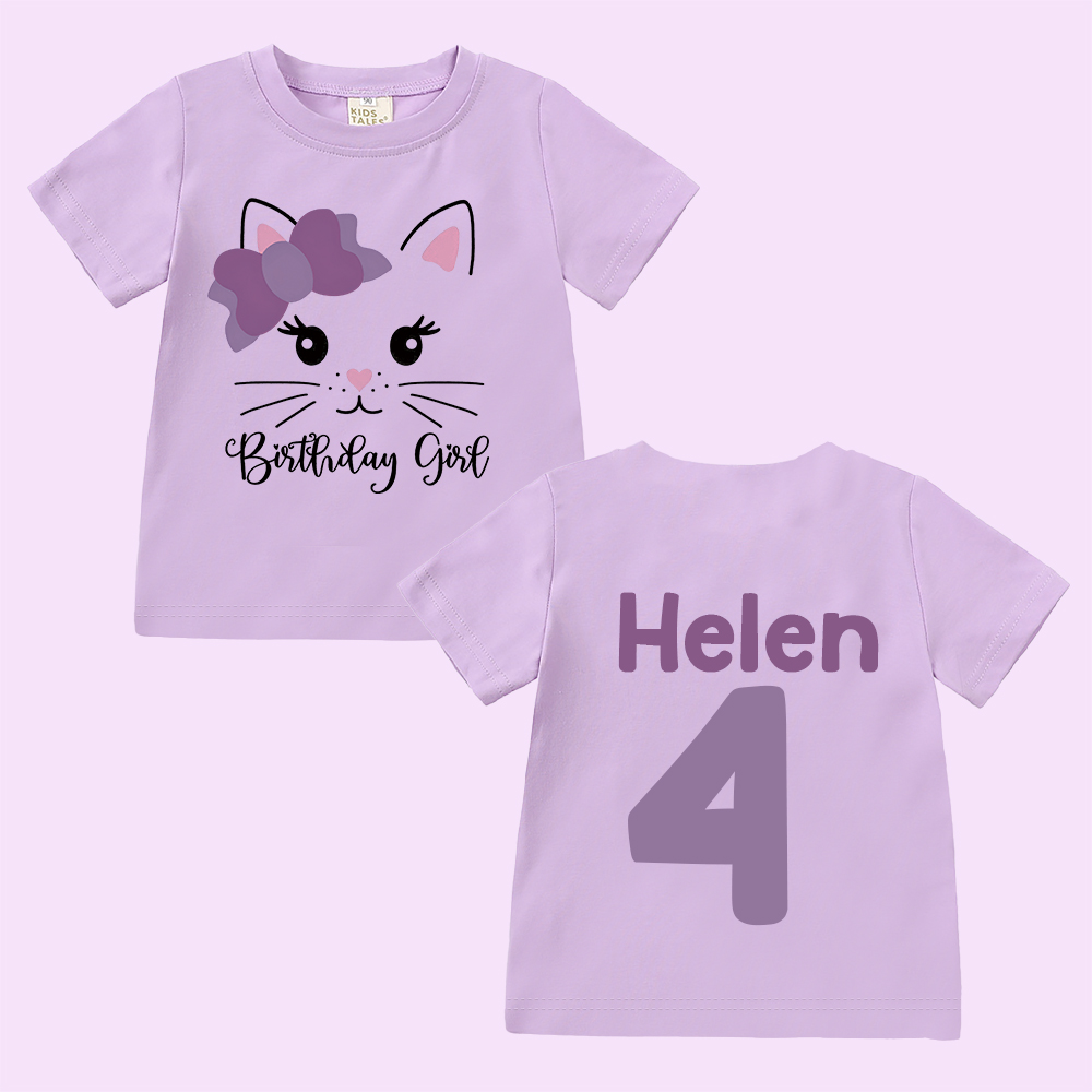 Personalized Cat Theme Kitten Birthday T-Shirt | inBirth32