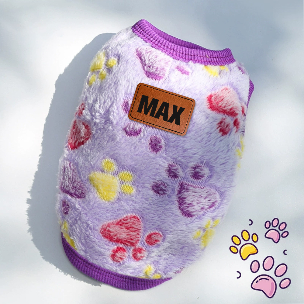 Personalized Cute Pet Soft Plush Fleece Vest | BKPet194