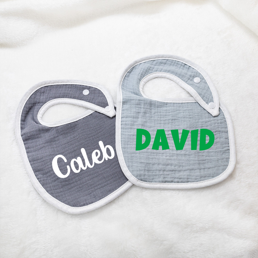 Personalized Embroidered Baby Cotton Bibs | CWBaby306