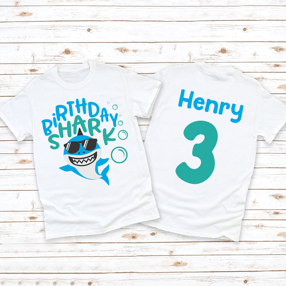 Personalized Shark Birthday T-Shirt | inBirth31