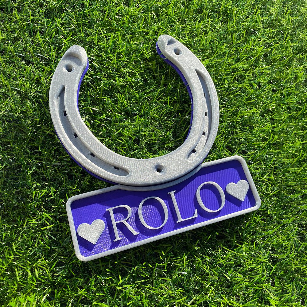 Personalized 3D Horseshoe Stable Door Name Plate | CWGift72