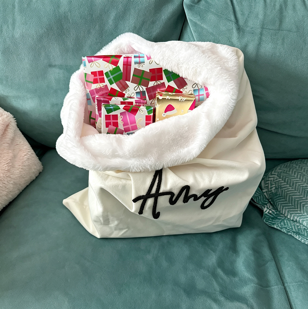 Personalized Large Christmas Velvet Santa Sack for Gifts | MCGift199