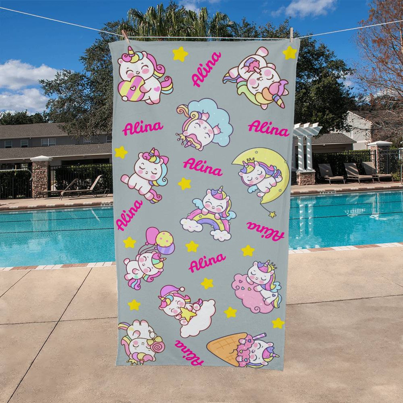 Personalized Lovely Kid Towel for Summer & Beach | CWTowel119