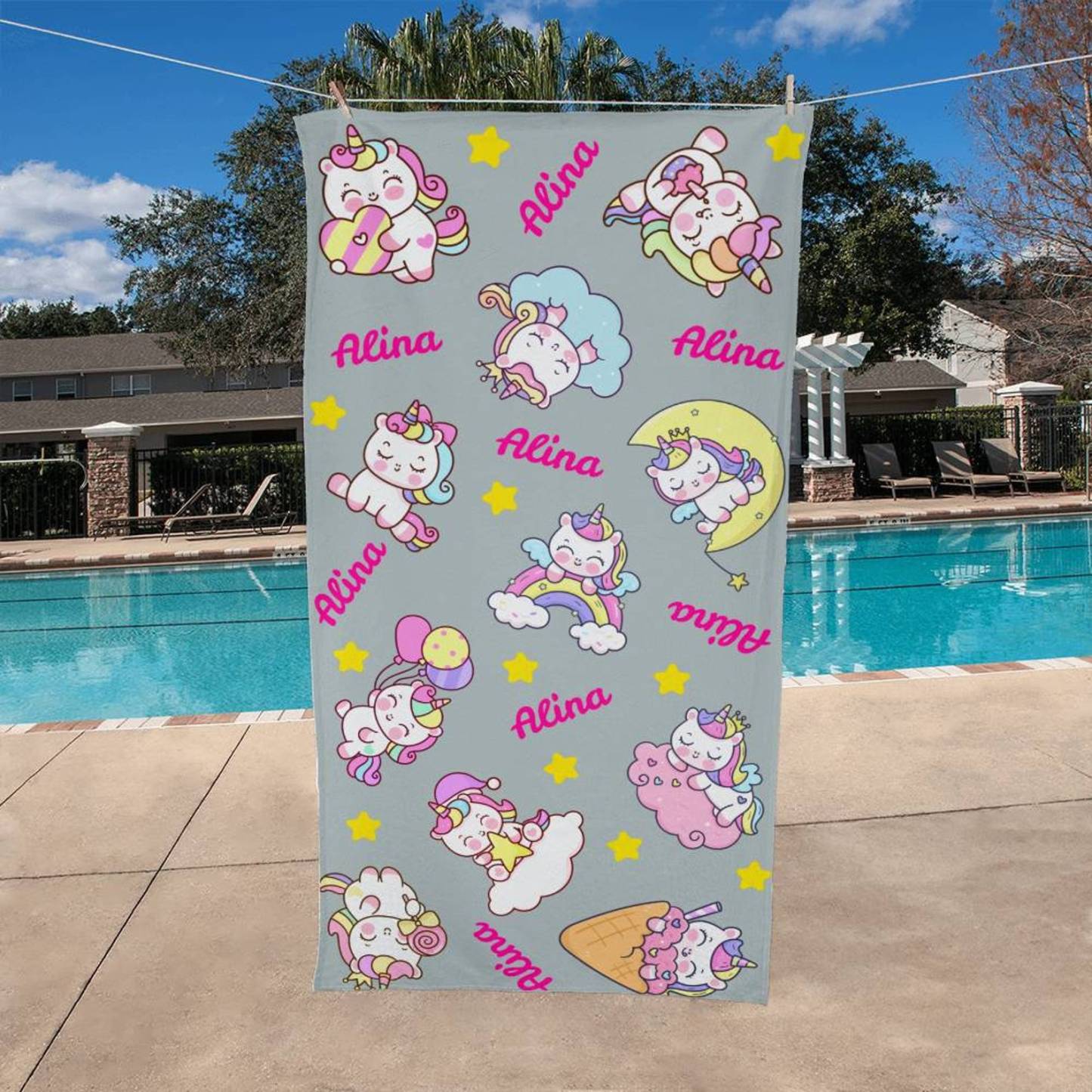 Personalized Lovely Kid Towel for Summer & Beach | CWTowel119