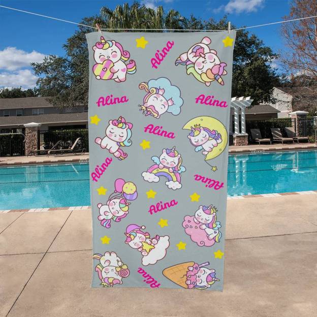Personalized Lovely Kid Towel for Summer & Beach | CWTowel119