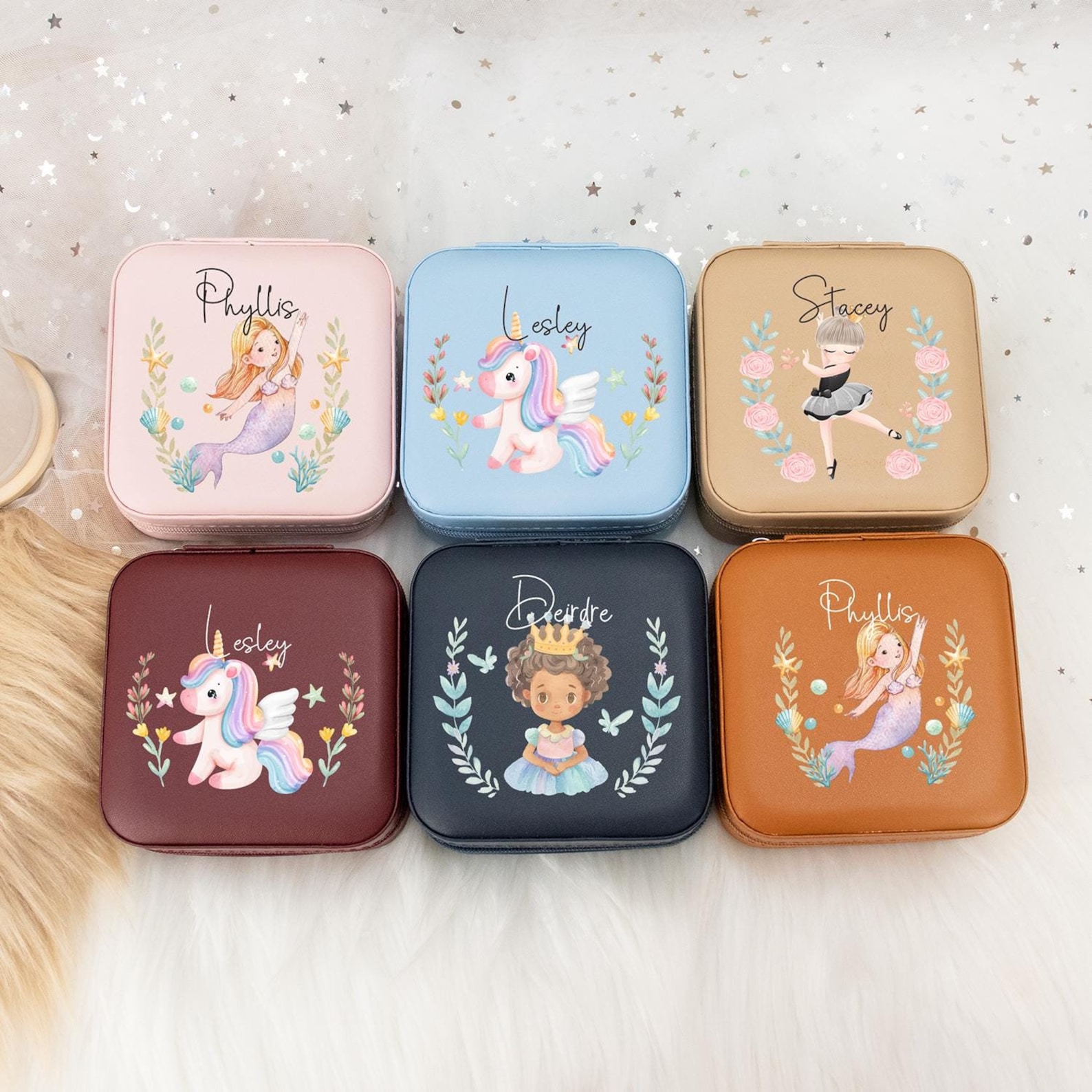Personalized Cute Princess Jewelry Box for Little Girl | CWToy88