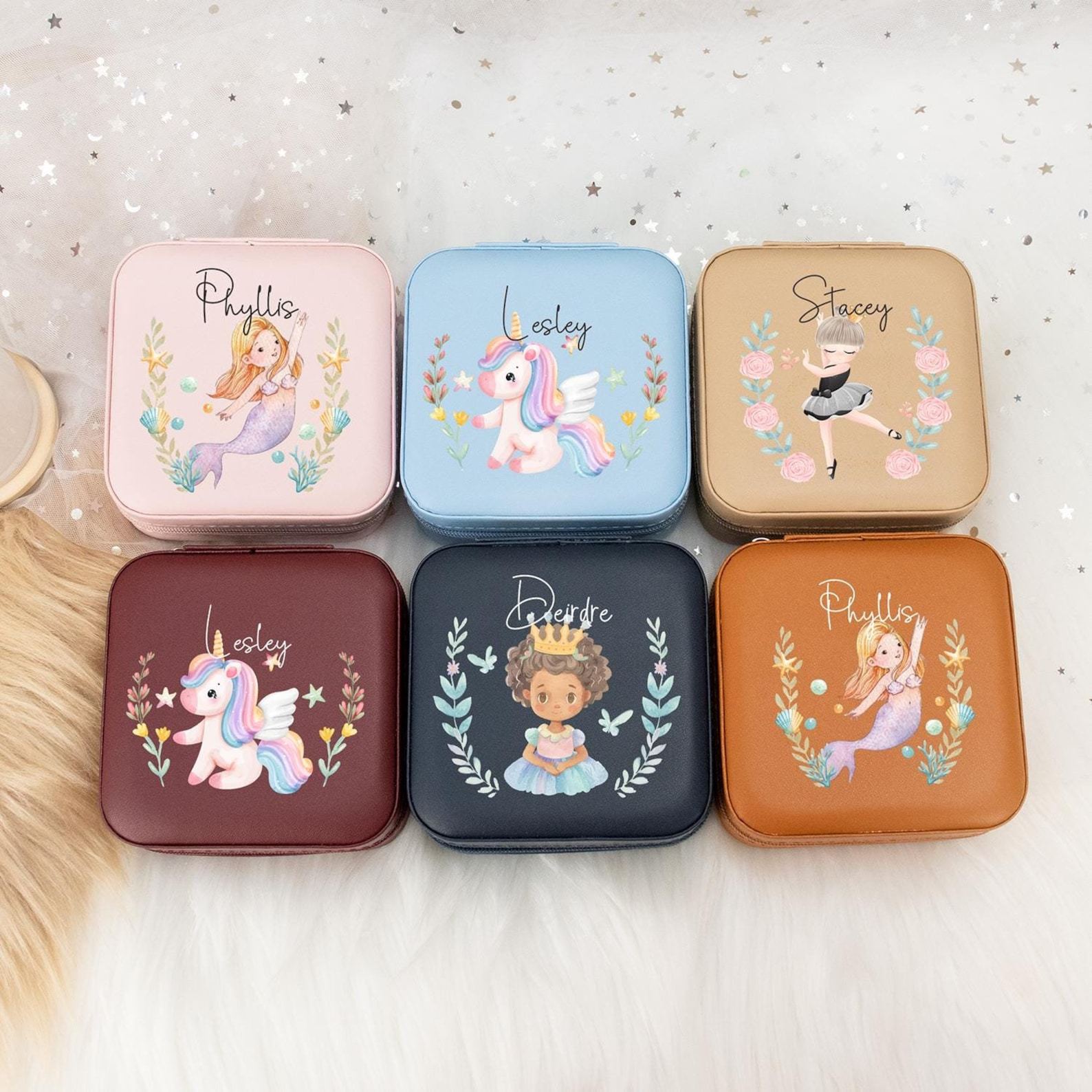 Personalized Cute Princess Jewelry Box for Little Girl | CWToy88