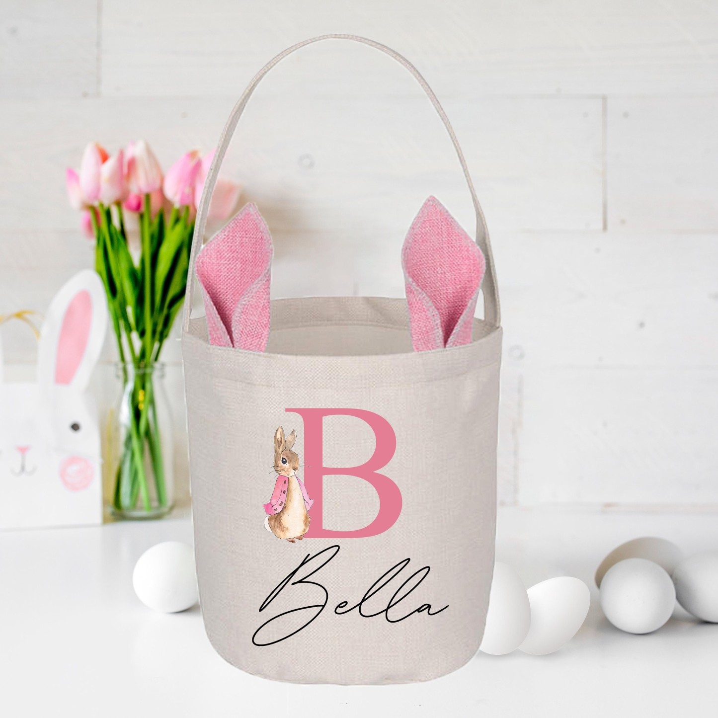 Personalized Name Bunny Easter Gift Sack | CWEaster30