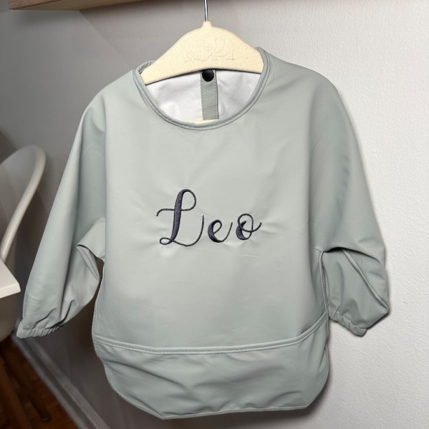 Personalised Baby Long Sleeve Waterproof Color Bib  | CWBaby61