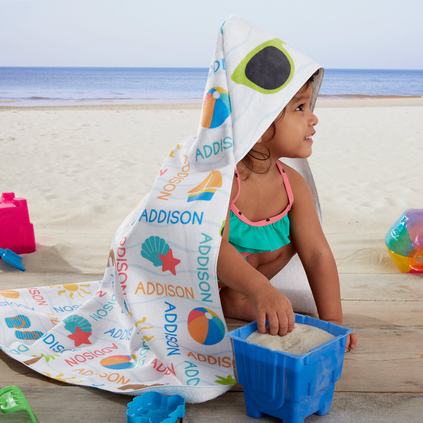 Personalized Hooded Beach Towel for Summer & Beach | CWHTowel45