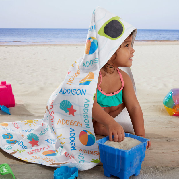 Personalized Hooded Beach Towel for Summer & Beach | CWHTowel45