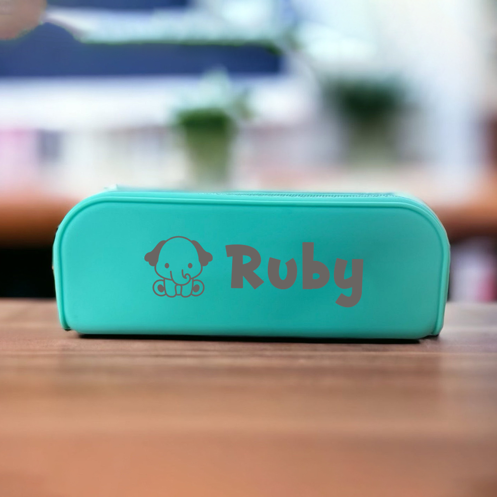 Personalized Back to School Silicone Pencil Pouch | CWTeach06