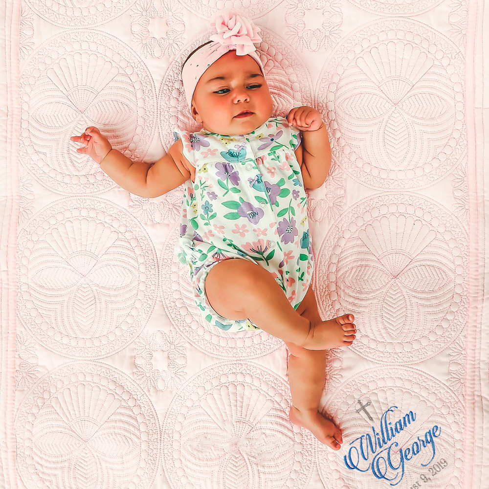Personalized Embroidered Baptism Gift Blanket | CWBaby266