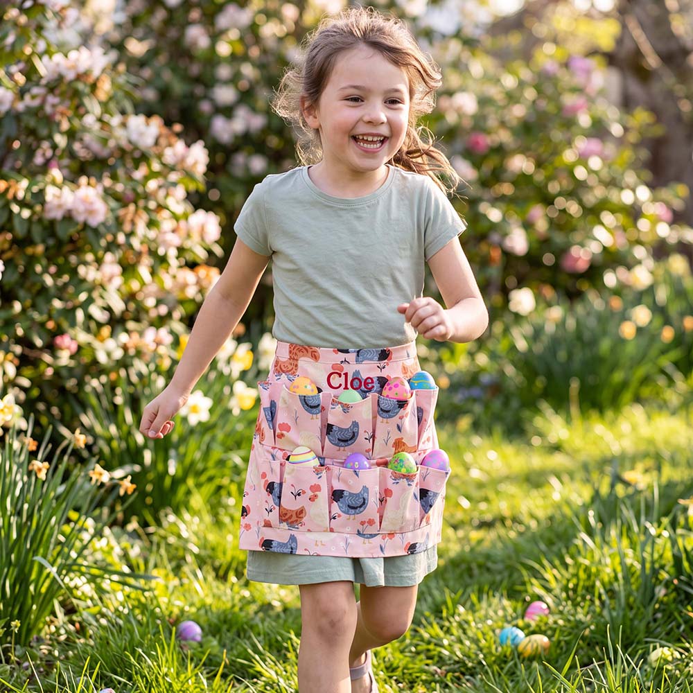 Personalised Embroidered Egg Gathering Half Apron | Apron51