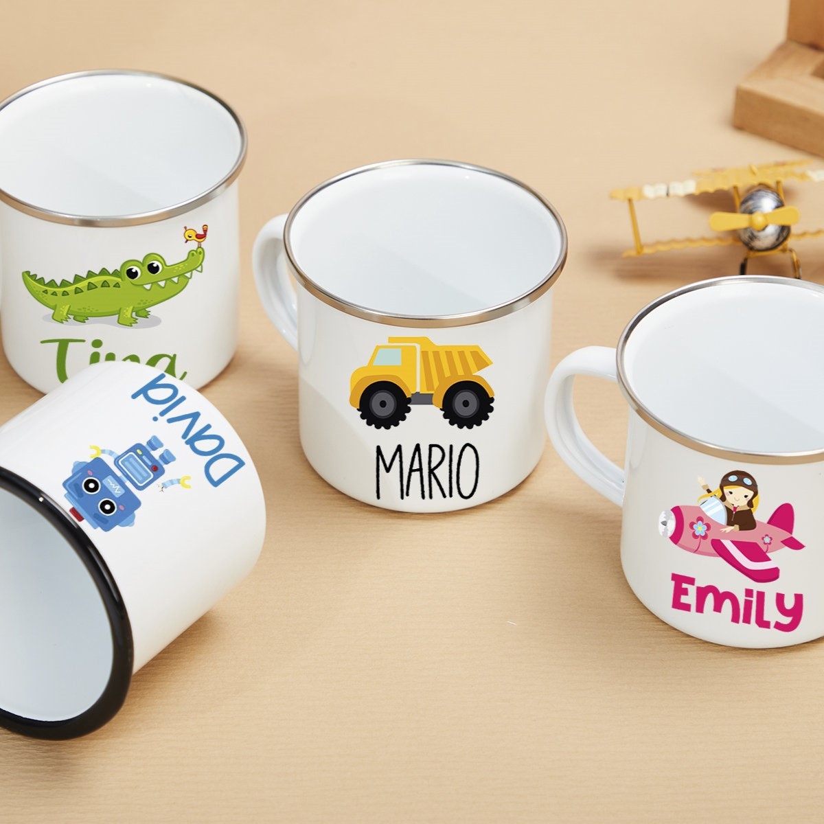 Personalised 12oz Cute Pattern Mugs for Kids  | KidMug36