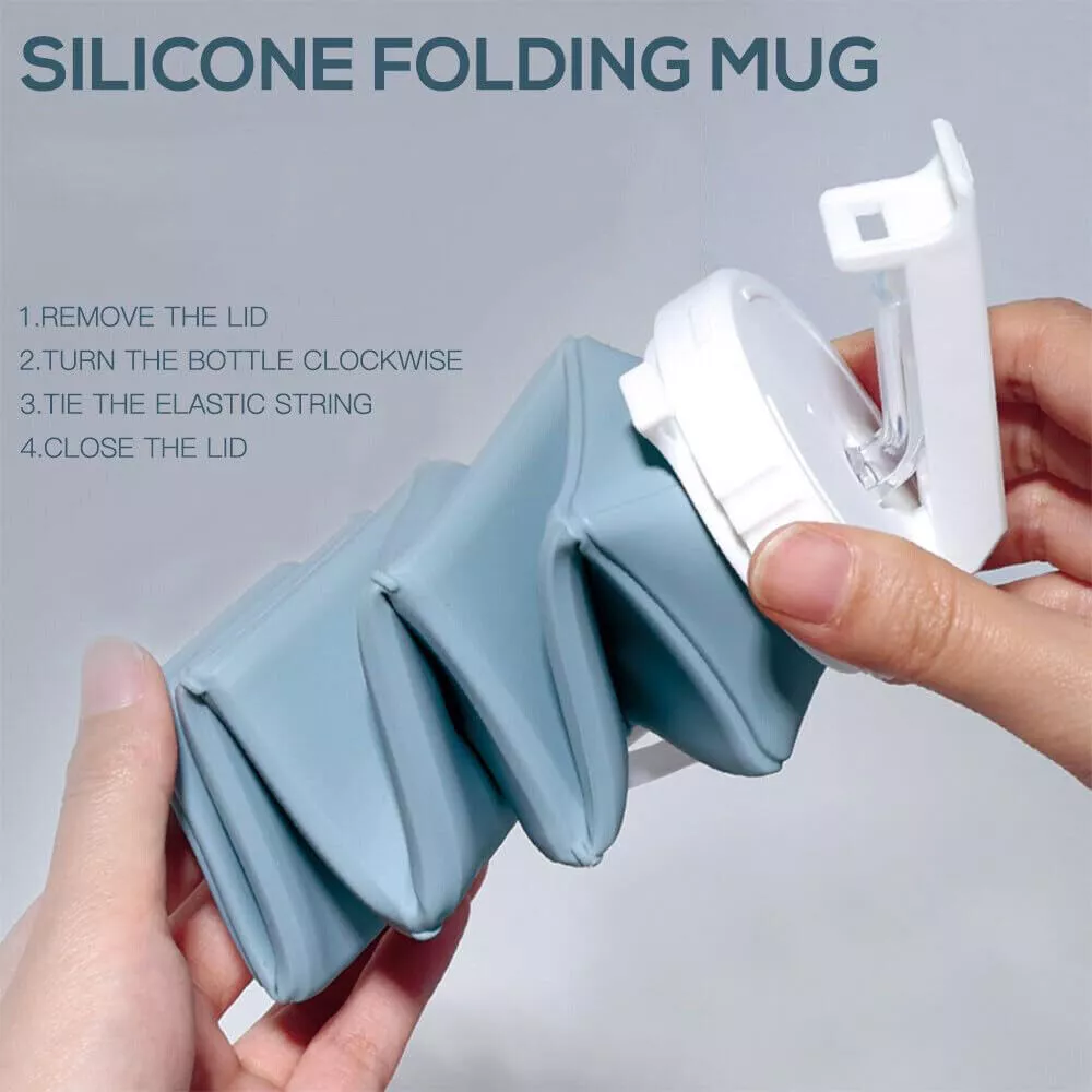 Personalised BPA Free 20oz Food Grade Silicone Foldable Water Bottles | YouBottle80