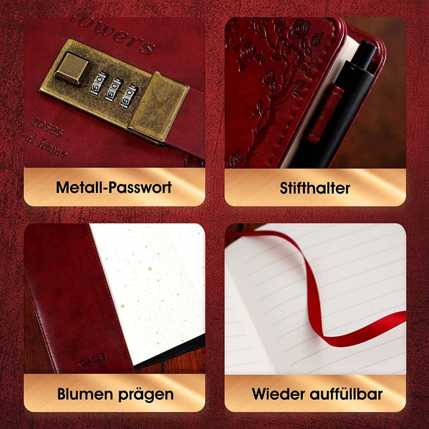 Personalized Vintage Helm Diary With Lock