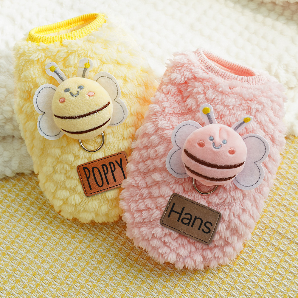 Personalized Cute Pet Soft Plush Fleece Vest | BKPet194
