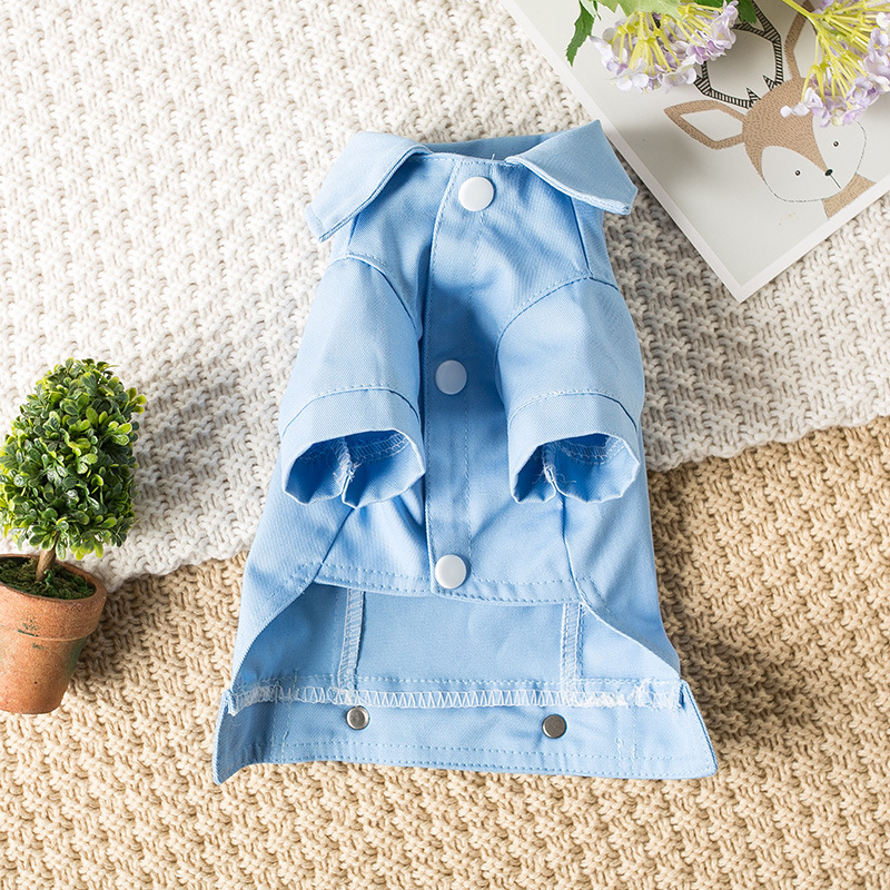 Personalized Leather Patch Pets Color Denim Jacket | BKPet52