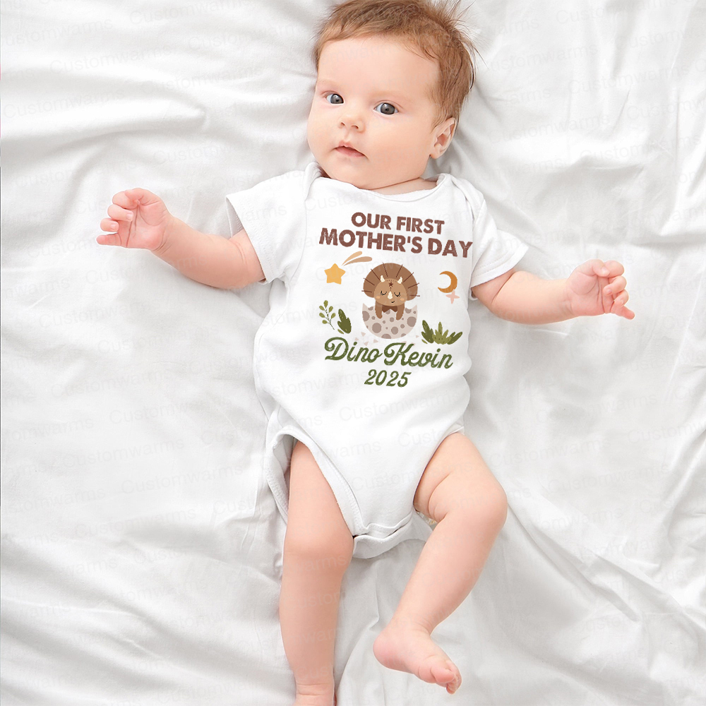 Personalized First Mother's Day Mommy and Baby Outfit | CWFamily32