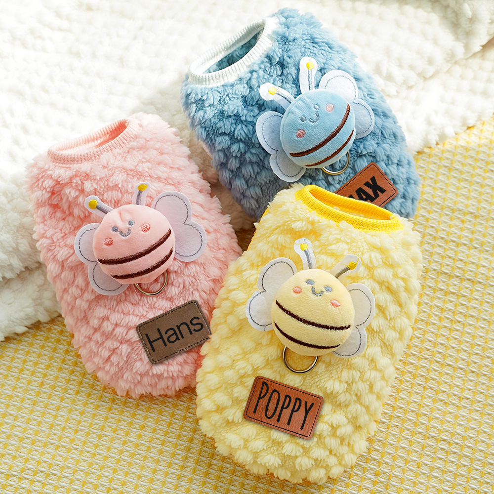 Personalized Cute Pet Soft Plush Fleece Vest | BKPet194