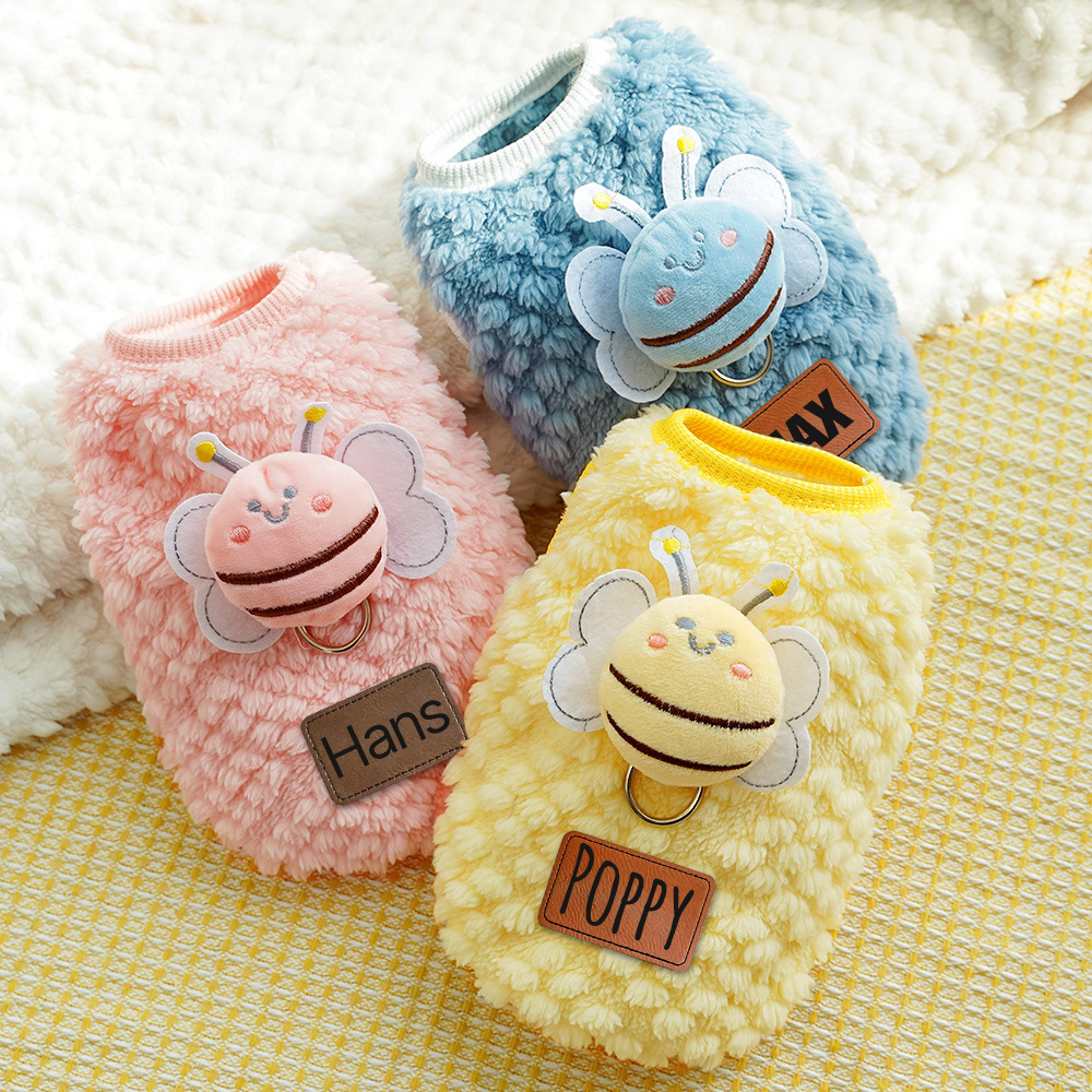Personalized Cute Pet Soft Plush Fleece Vest | BKPet194