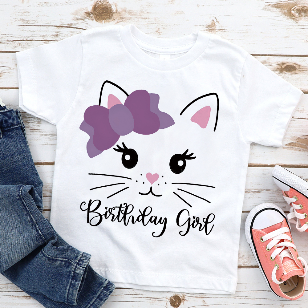 Personalized Cat Theme Kitten Birthday T-Shirt | inBirth32