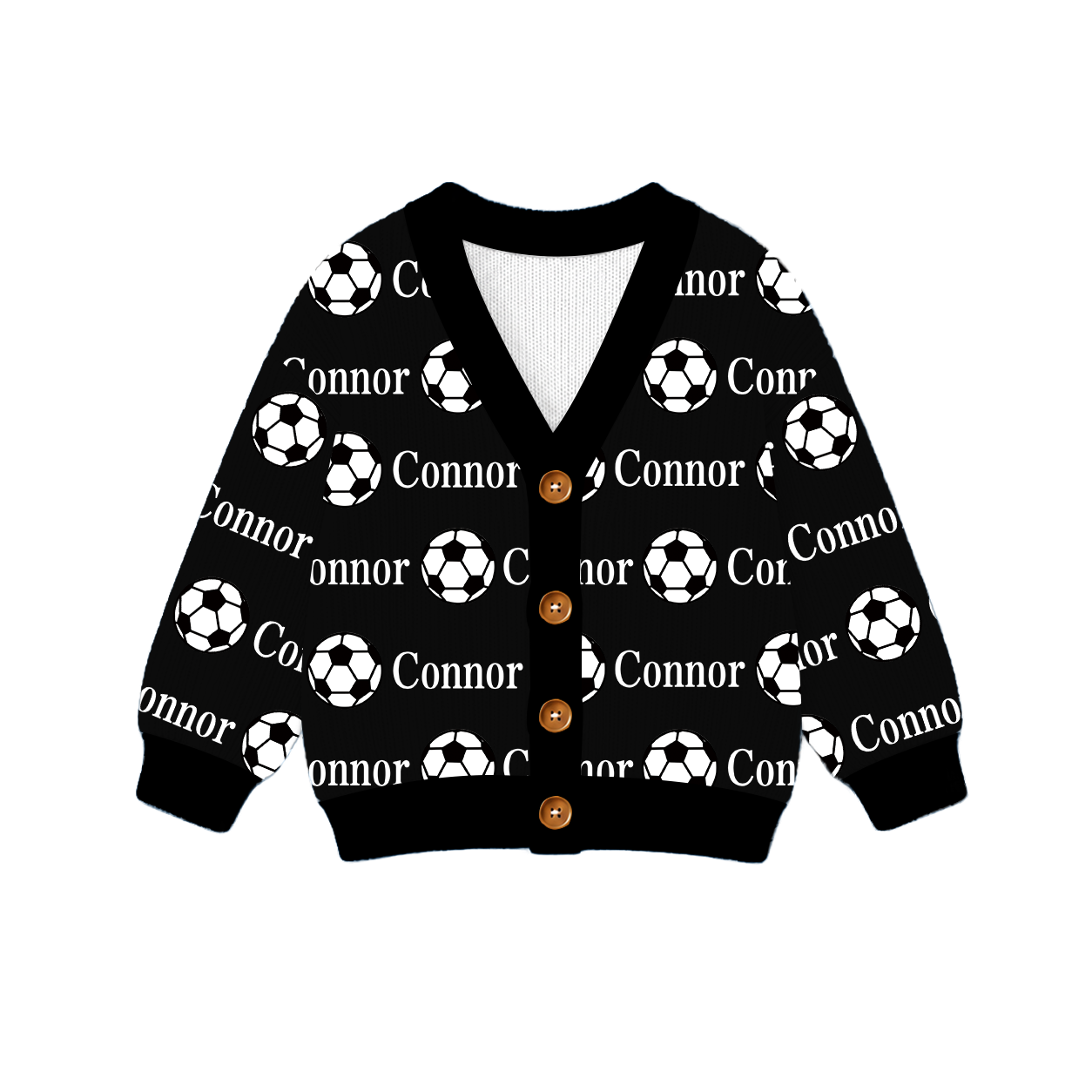 Personalized Lovely Kids Soccer Knit Sweater | CWSweater12