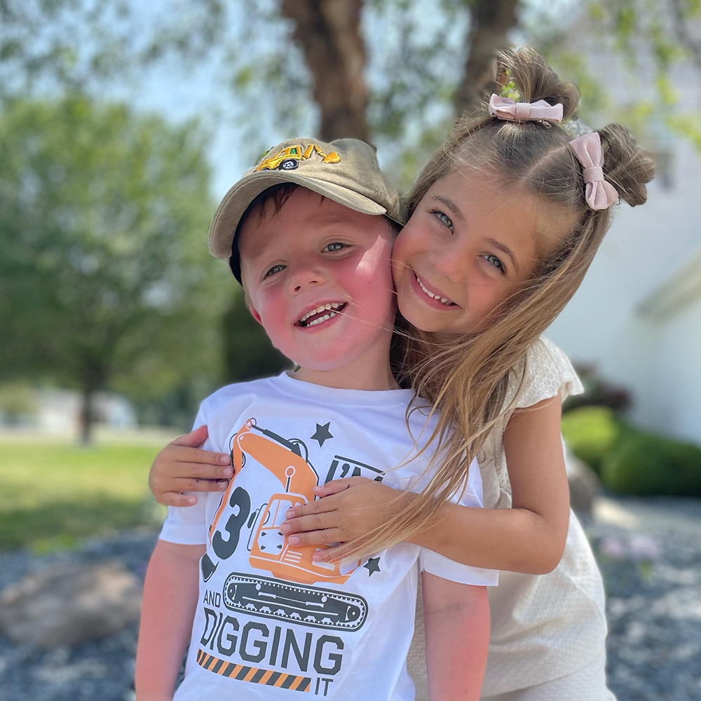 Personalized Construction Digging It Truck Birthday T-Shirt | inBirth26