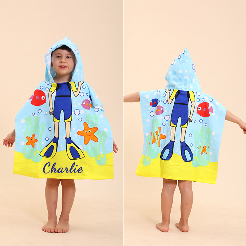Personalized Embroidery Hooded Beach Towel for Summer & Beach | CWBeach82