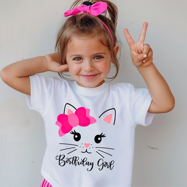 Personalized Cat Theme Kitten Birthday T-Shirt | inBirth32