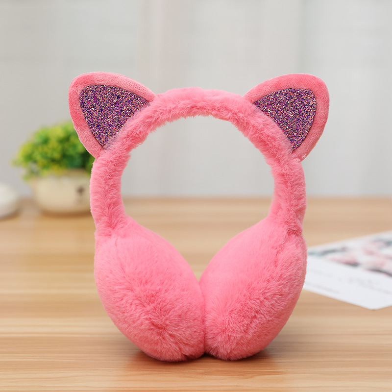 Personalized Kids Pearl Patch Warm Cat Ears Earmuffs | CWToy83