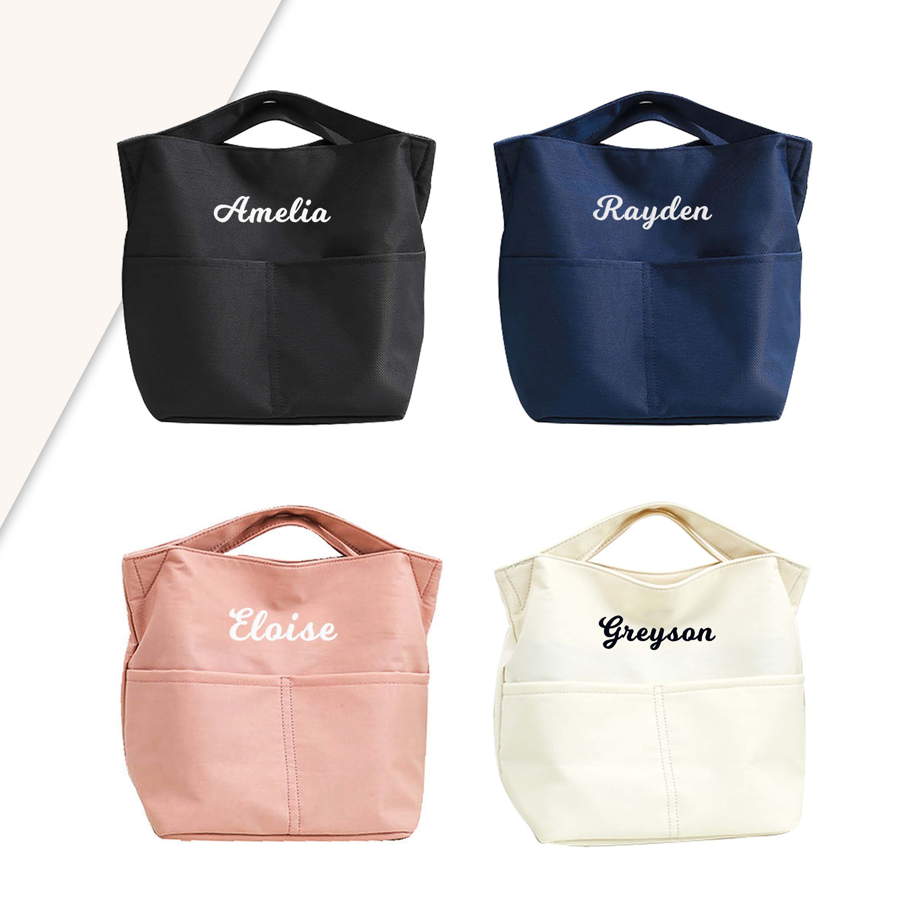 Personalized Color Kids Lunch Tote Bag