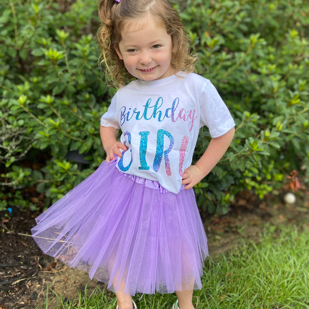 Personalized Colourful Birthday Girl Birthday T-Shirt | inBirth28