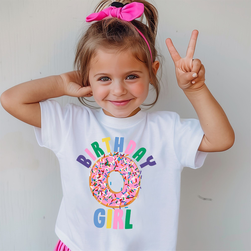 Personalized Donut Sprinkles Theme Birthday T-Shirt | inBirth29