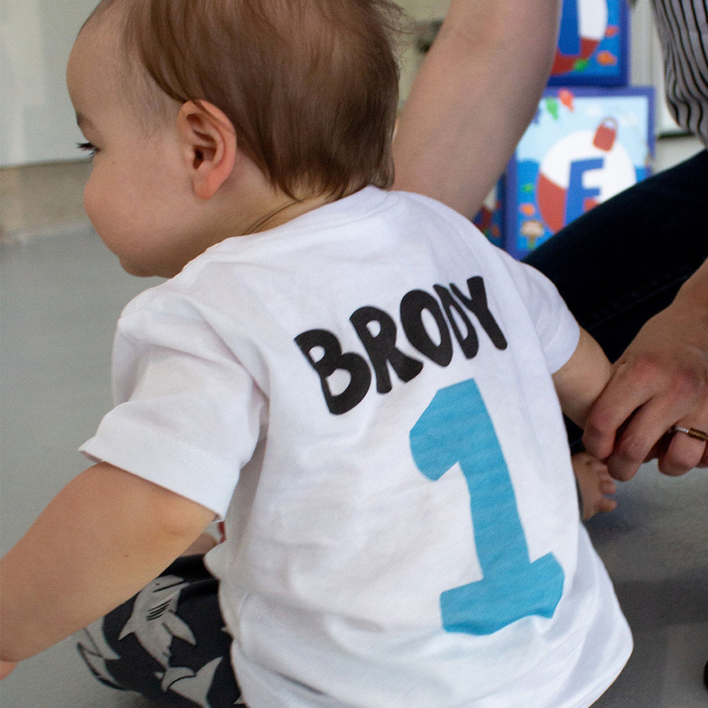 Personalized Boy Shark Birthday T-Shirt | inBirth30